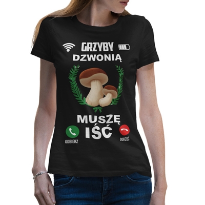 KOSZULKA DAMSKA grzybowa GRZYBY DZWONIĄ